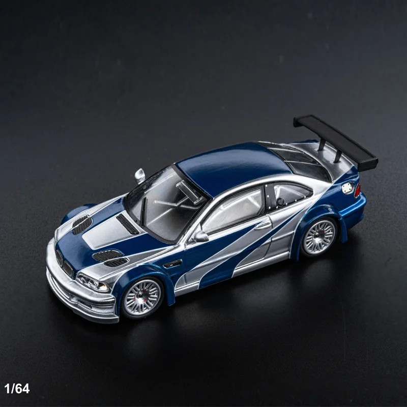 DCM 1:64 BMW E46 M3 GTR Need for Speed Game Theme Painted Alloy Model -In Stock