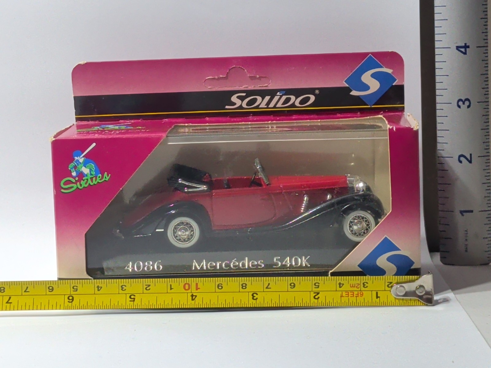 Solido Mercedes 540 K Red 1939 Cabriolet Convertible Red 4086 1/43 In Box