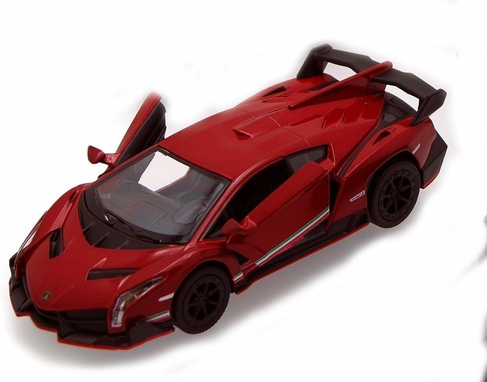 Interactive Lamborghini Veneno Miniature Model Car 1:36 Scale – Pullback Action