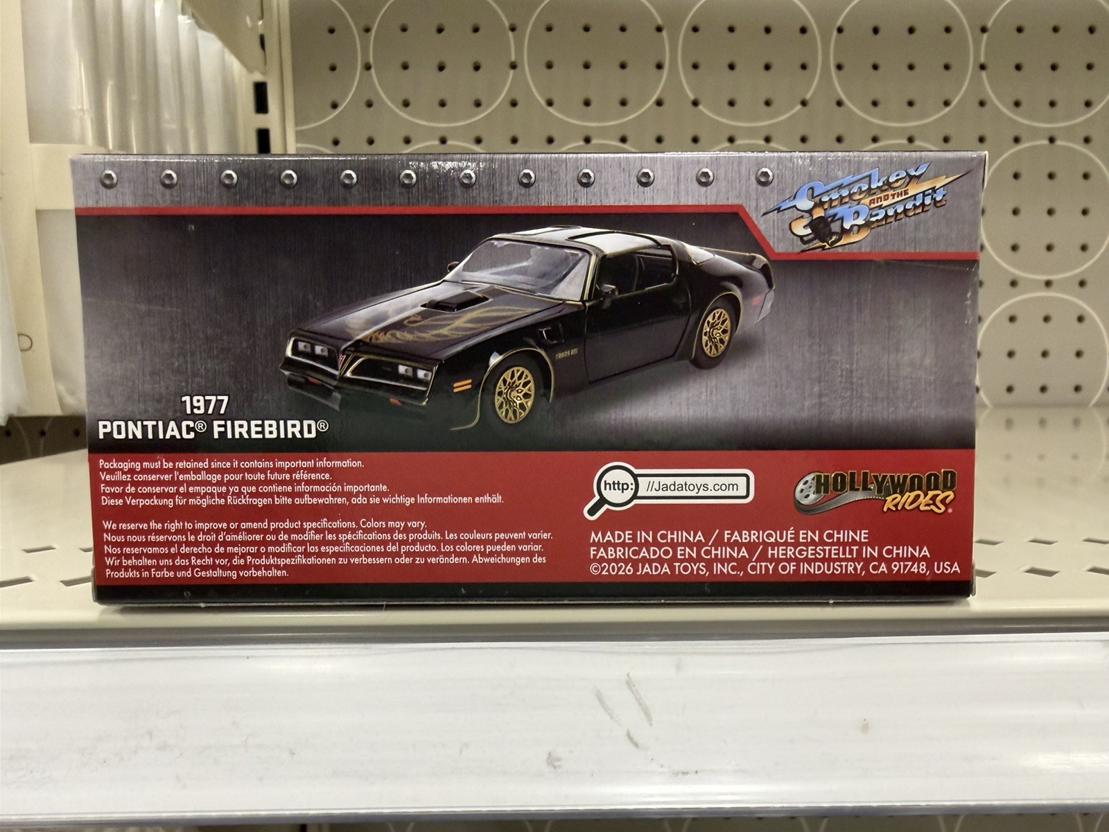 Jada 1977 Pontiac Firebird Trans Am Die-Cast Model Smokey and the Bandit