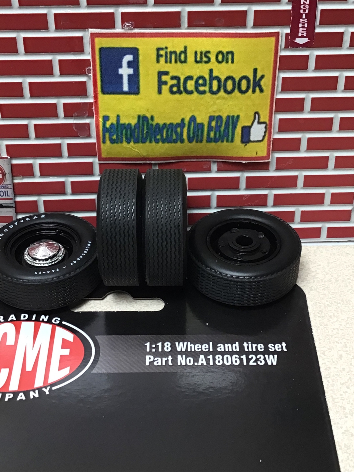 1/18 ACME Mopar Black Steel Wheel and Tire Set A1806123W Last Ones In Stock