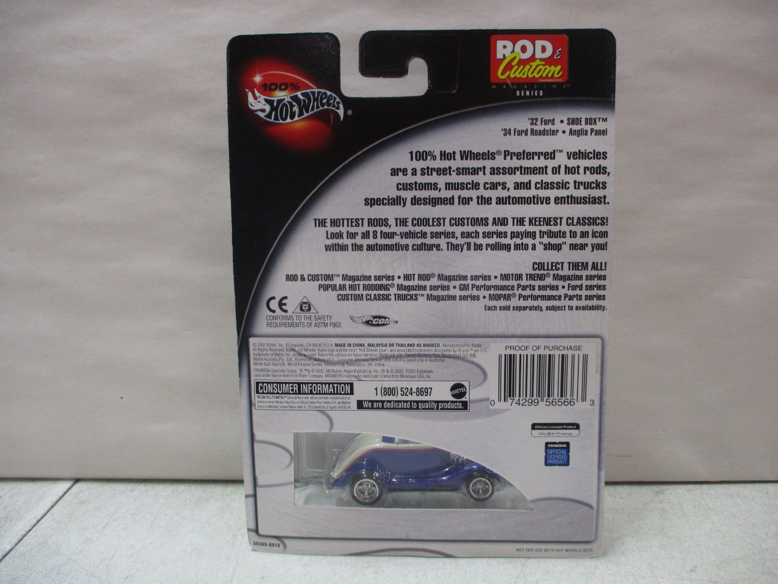 100% Hot Wheels 1934 Ford Roadster Rod & Custom