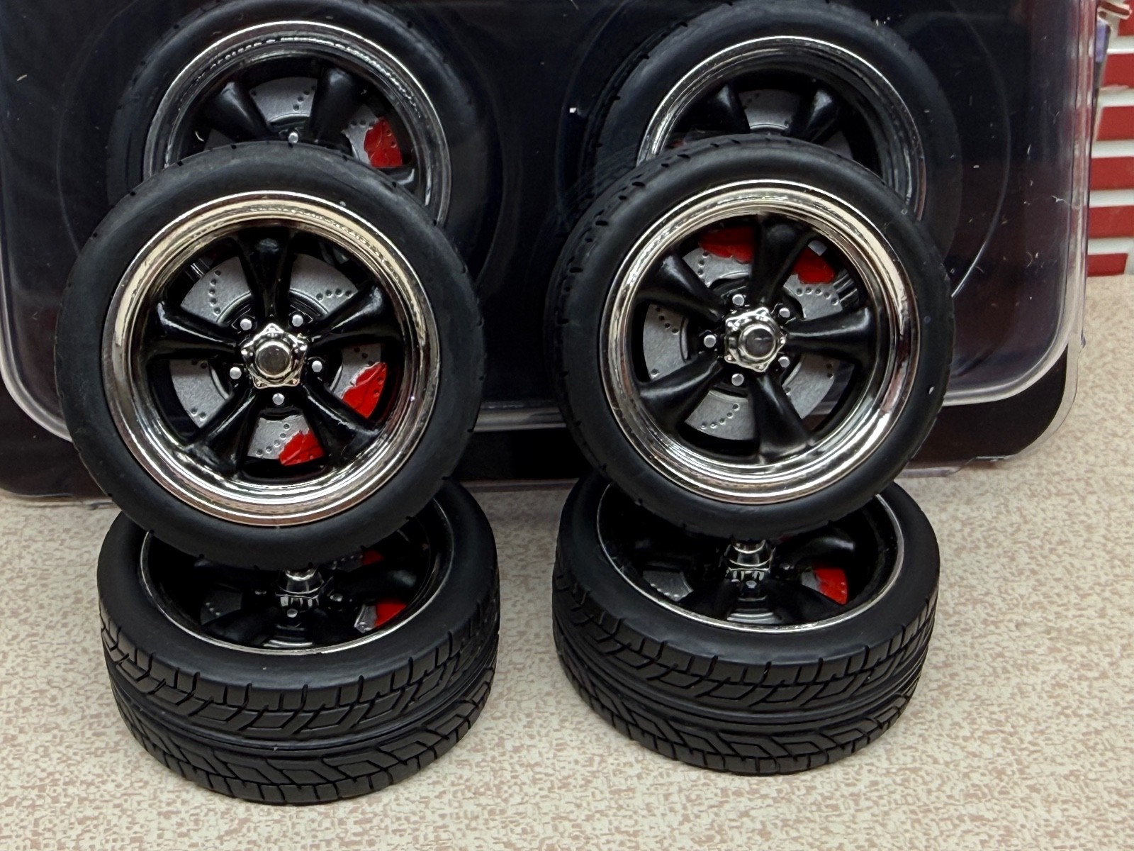 1/18 ACME Torque Thrust Wheel & Tire Set From Red Eye Chevelle A1805529W NEW