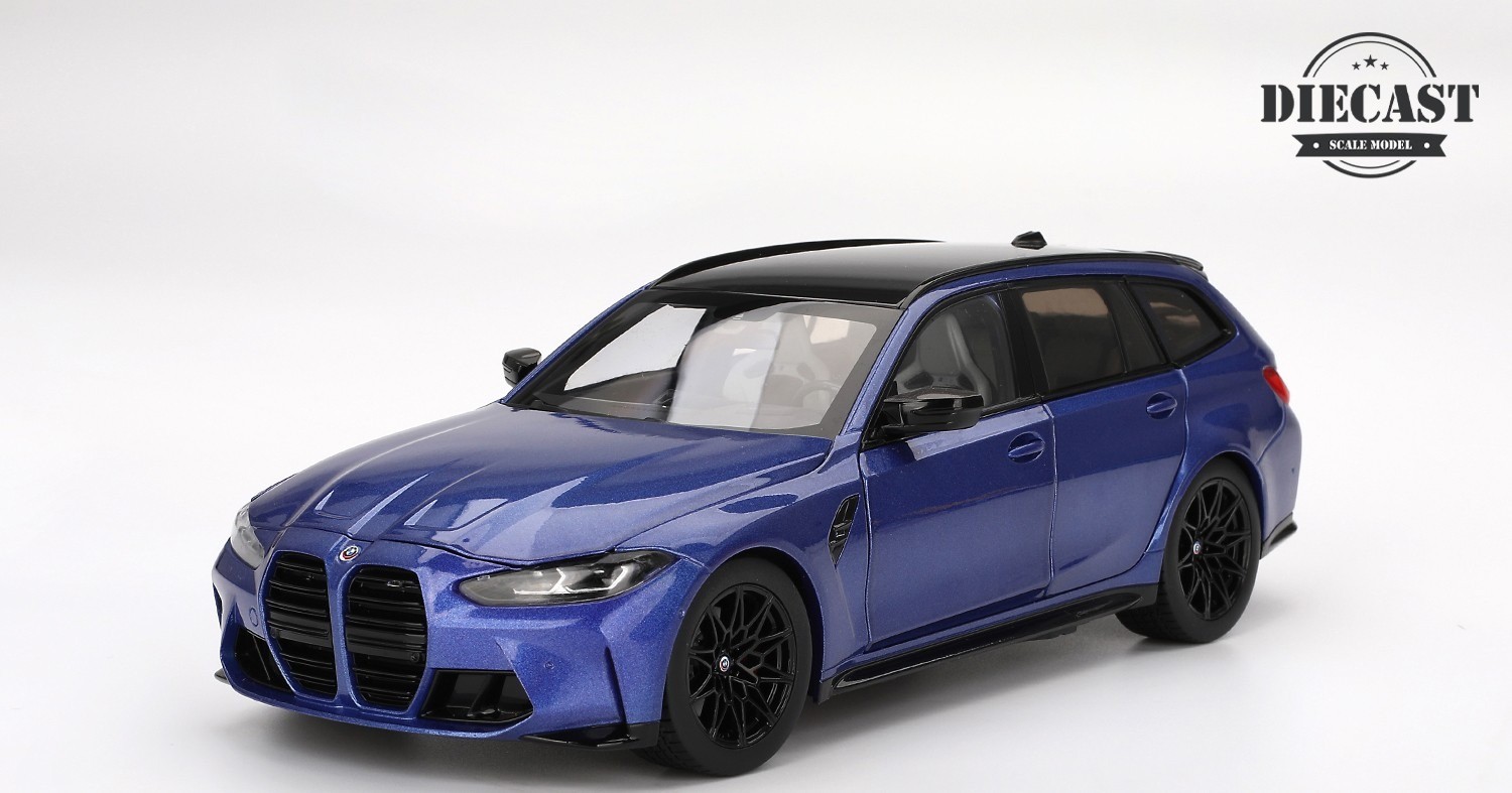 BMW M3 Touring M Portimao Blue Metallic in 1:18 scale by True Scale Miniatures