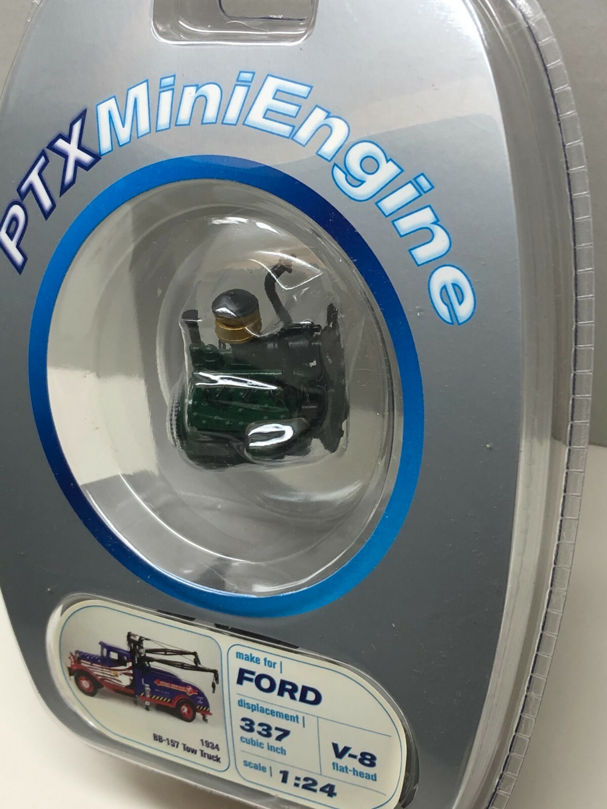 PTX MINI ENGINE 1934 FORD BB-157 TOW TRUCK 1:24 337 CUBIC INCH V-8 FLAT HEAD