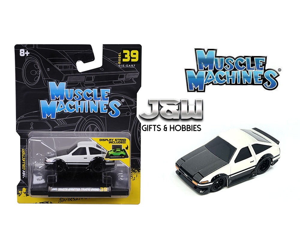 Muscle Machines 1983 Toyota Sprinter Trueno AE86 with Carbon Fiber Hood 1/64