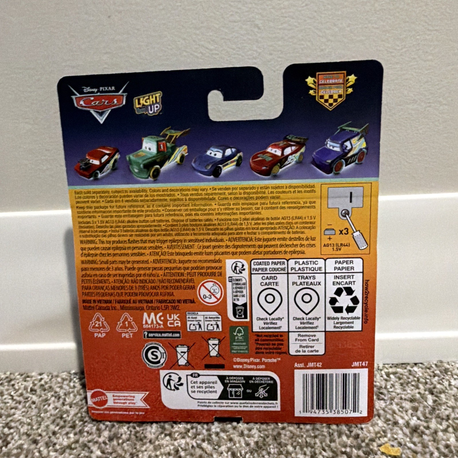 2026 Disney Pixar Cars Light-Up Complete Set of 6 McQueen, Mater, Sally And More