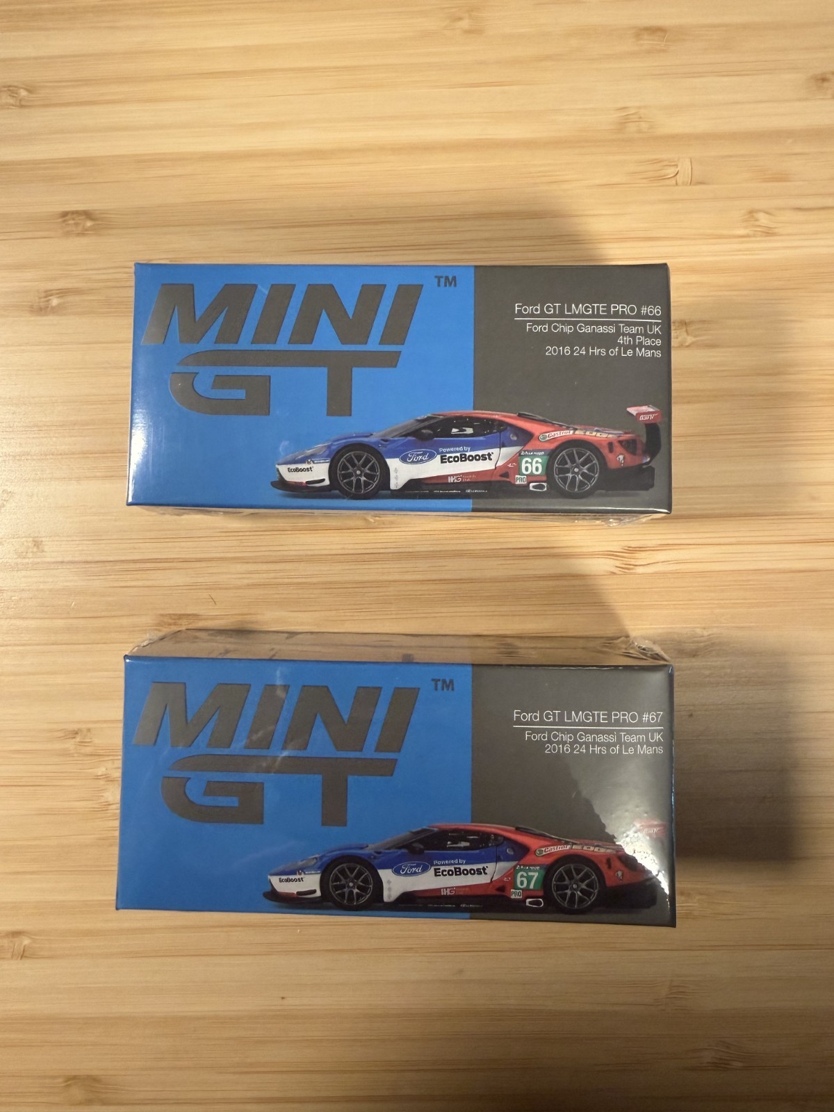 MINI GT FORD LMGTE # 66 AND #67 CHIP GANASSI TEAM UK 24 HRS OF LA MANS 2016