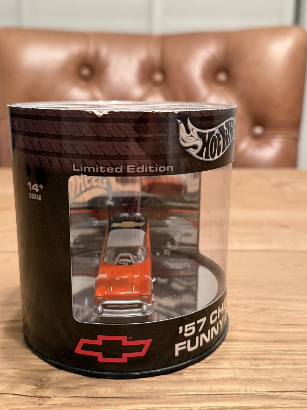Funny CarHot Wheels Oil Can ‘57 Chevy Funny Car Racing Series 2 of 4 1957 Orange