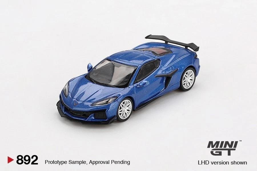 Chevrolet Corvette Z06 2023 Elkhart Lake Blue Metallic LHD 1:64 Mini GT 00892L