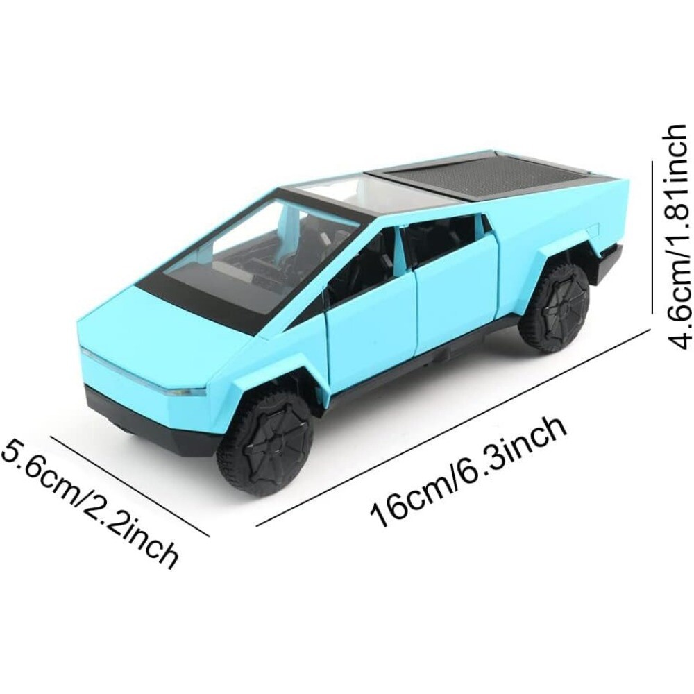 1/32 Scale Tesla Pickup Truck Alloy Car Model Diecast Metal with Sound Light
