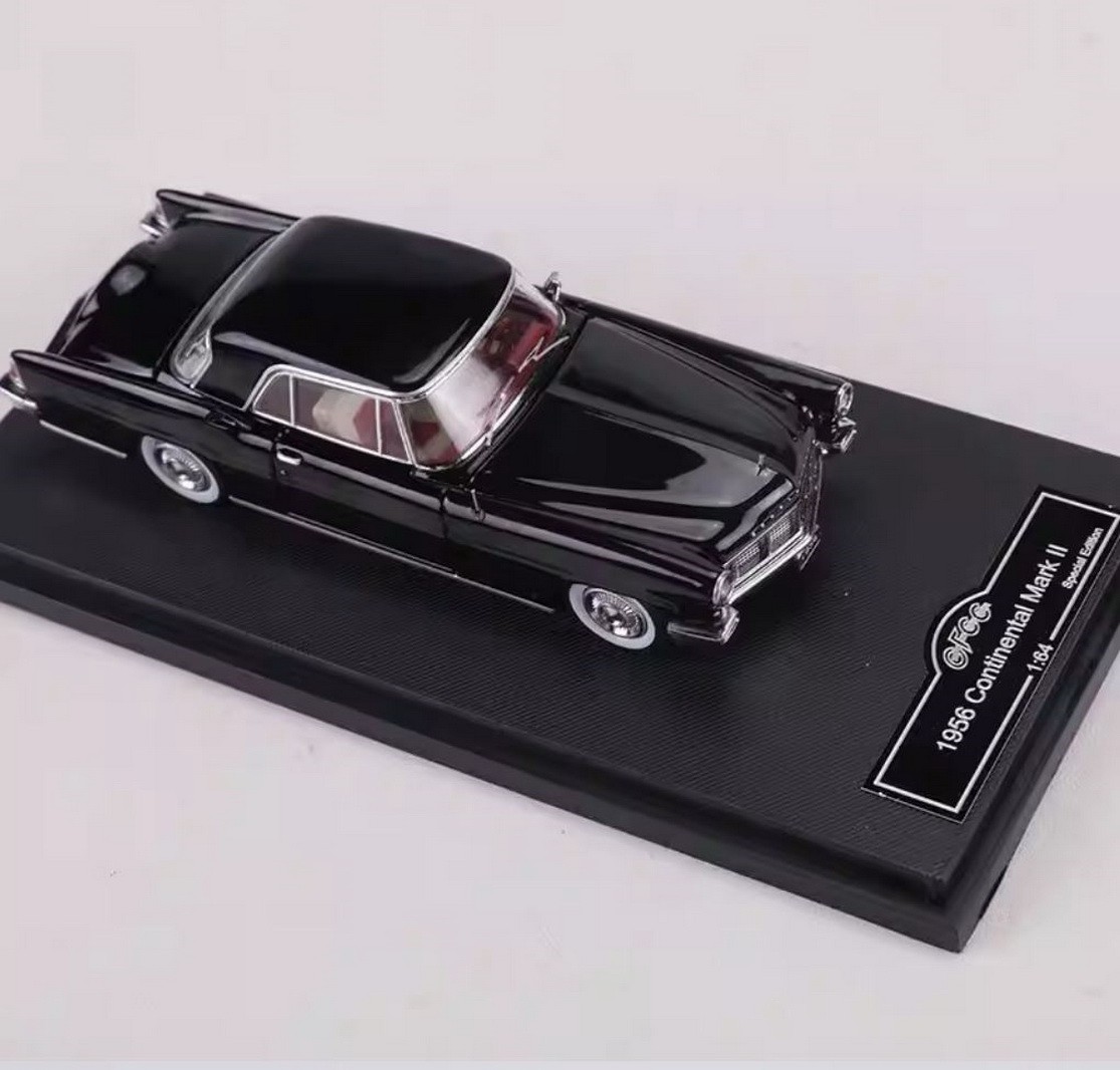GFCC 1/64 Lincoln Continental Mark II 1956 Black Diecast Car Model 7CM long