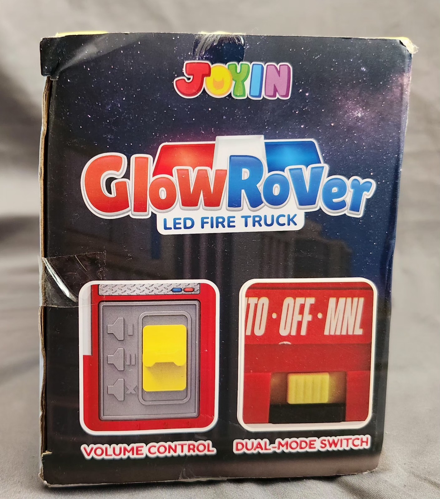 NEW GLOW ROVER LED FIRE TRUCK Toy Light Up Kids 3+ Years old JOYIN In Box