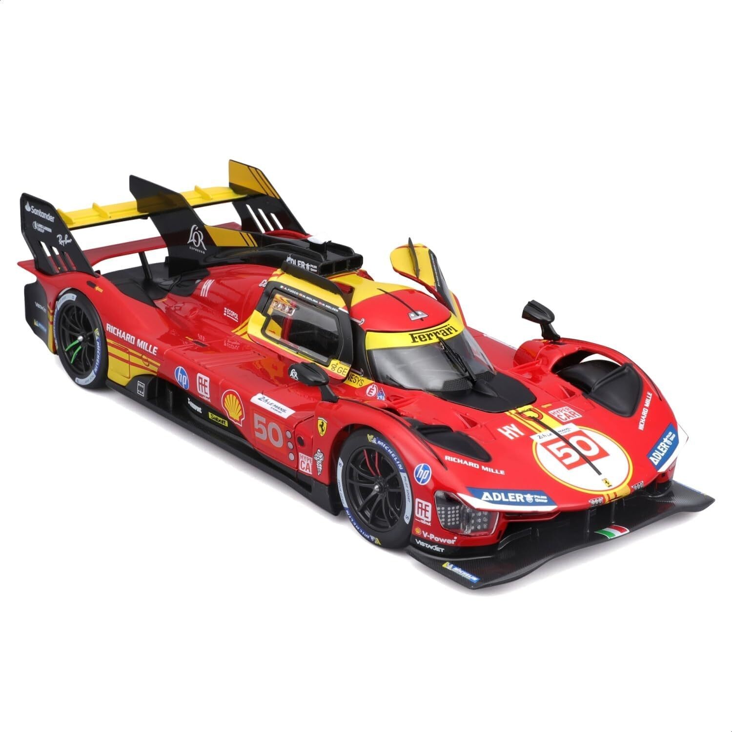 Bburago 1:18 Ferrari 499P 24H Le Mans Champion #50 2024 Red Model Car