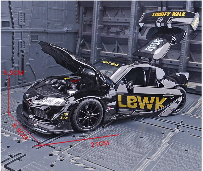 1:22 TOYOTA GR Supra Alloy Diecast Racing Car Model Sound/Light Toy Gift NEW