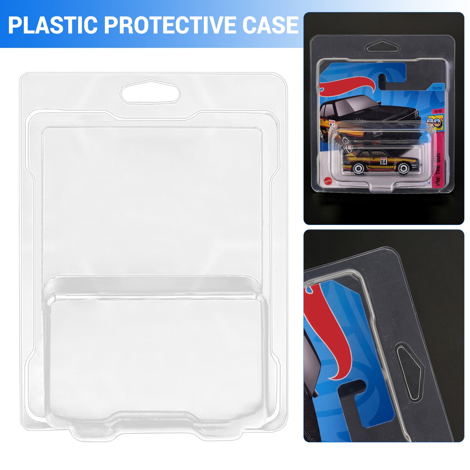 200Pcs Clear Protector Cases Display Box For HW Diecast Toy Car 13*14.5*4.5CM