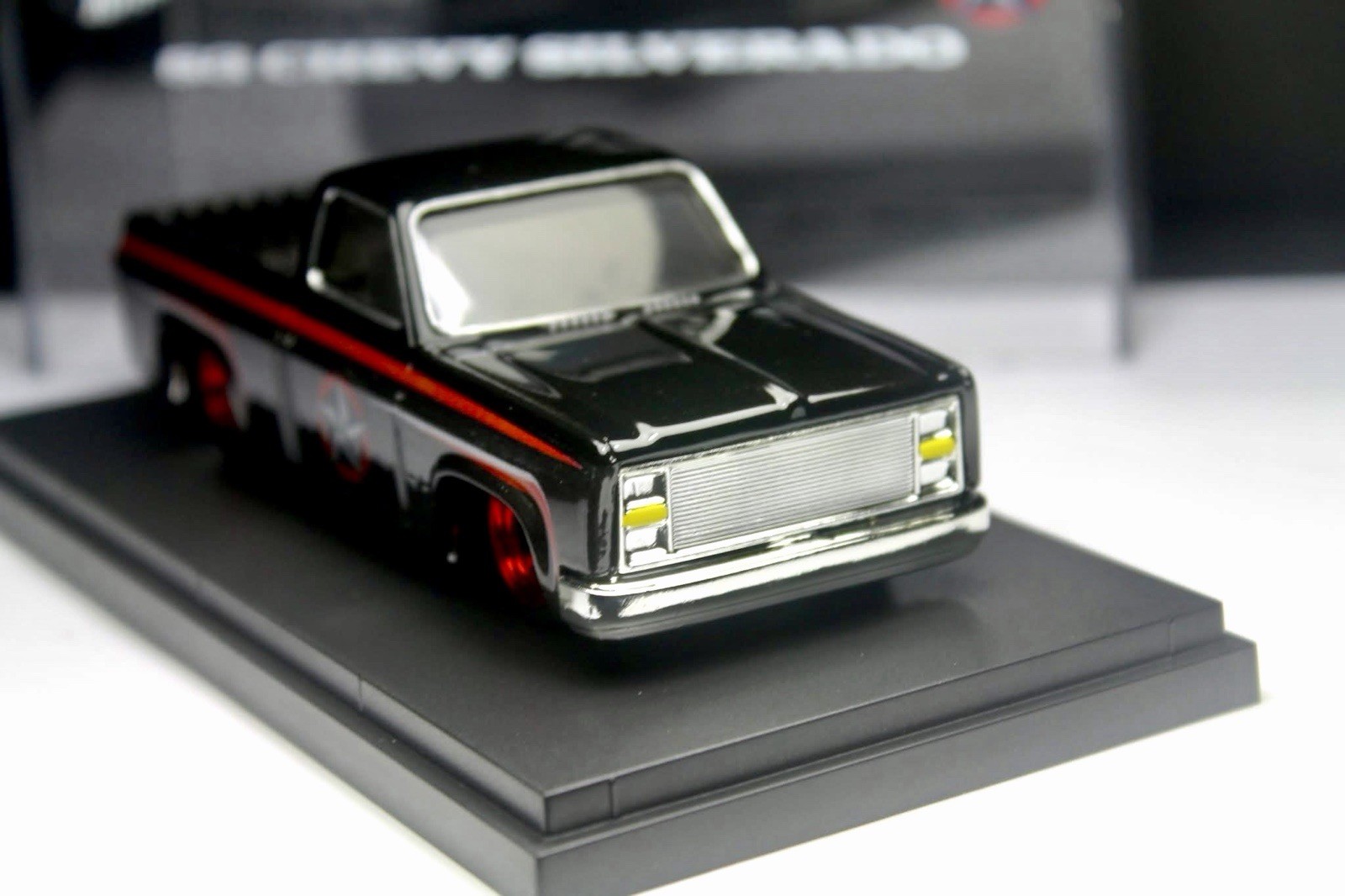 Hot Wheels 83 Silverado XL Military Rod Black Colour Custom Made
