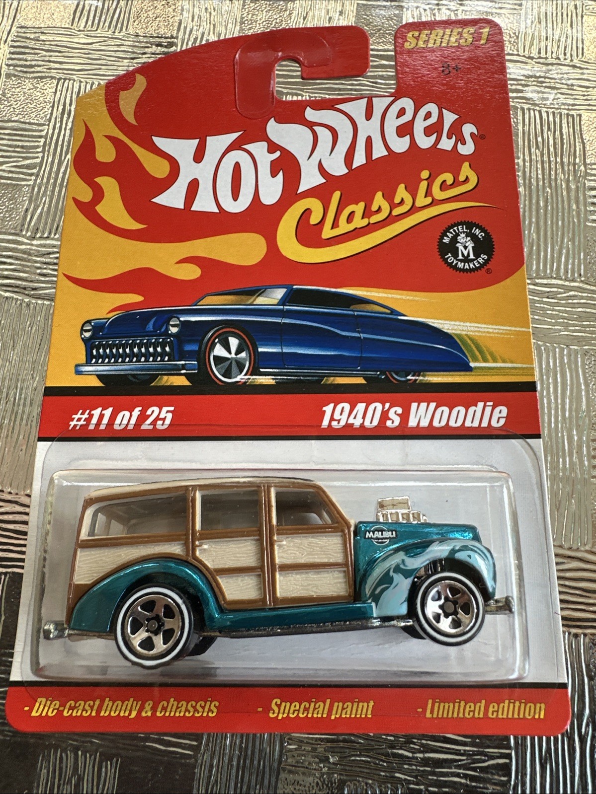 Hot Wheels Series 1 Classics 1940s Woodie Lot Of 6 Different Colors- Metal Base!