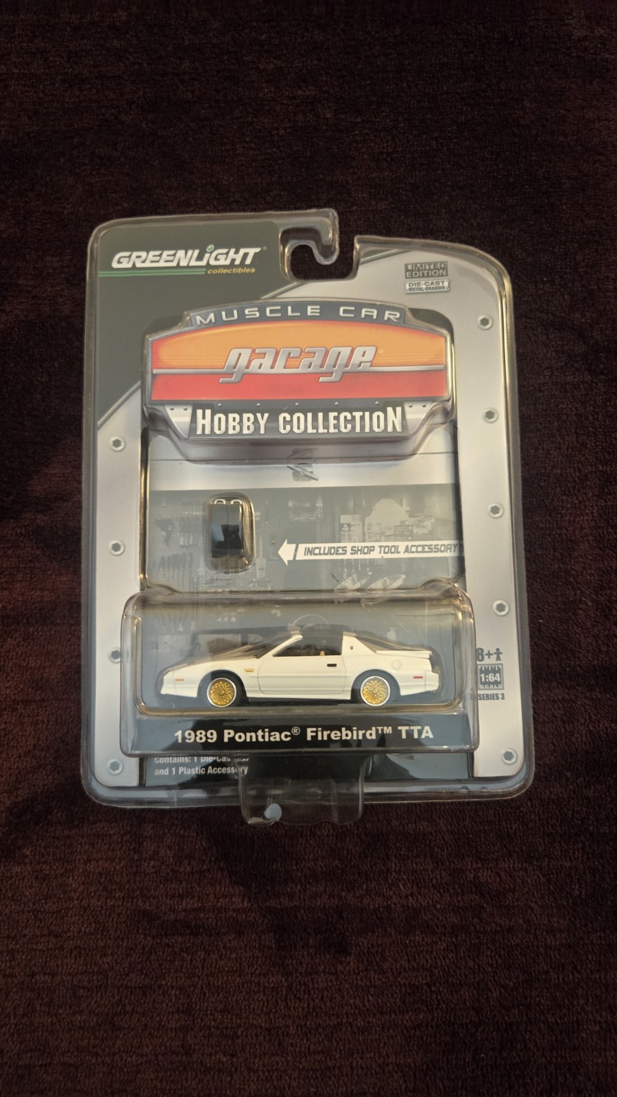 Greenlight Muscle Car Garage Hobby 1989 Pontiac Firebird TTA Shop Tool LE Hobby