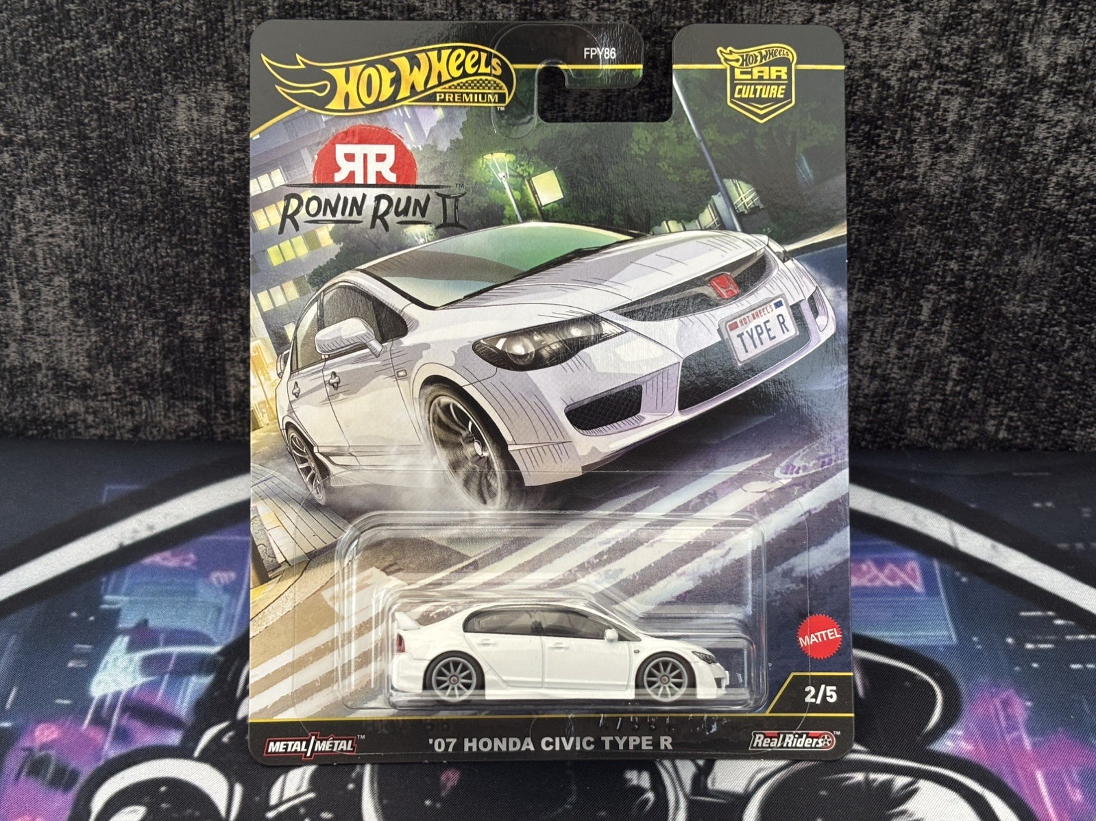 Hot Wheels Real Riders Premium Car Culture Ronin Run 2 ‘07 Honda Civic Type R