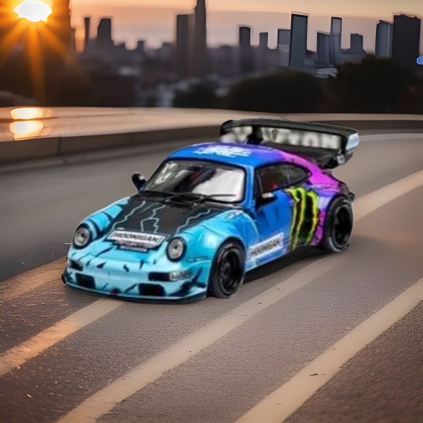 STREET WARRIOR PORSCHE RWB 993 HOONIGAN LIVERY 1:64~LIMITED EDITION 035 of 499