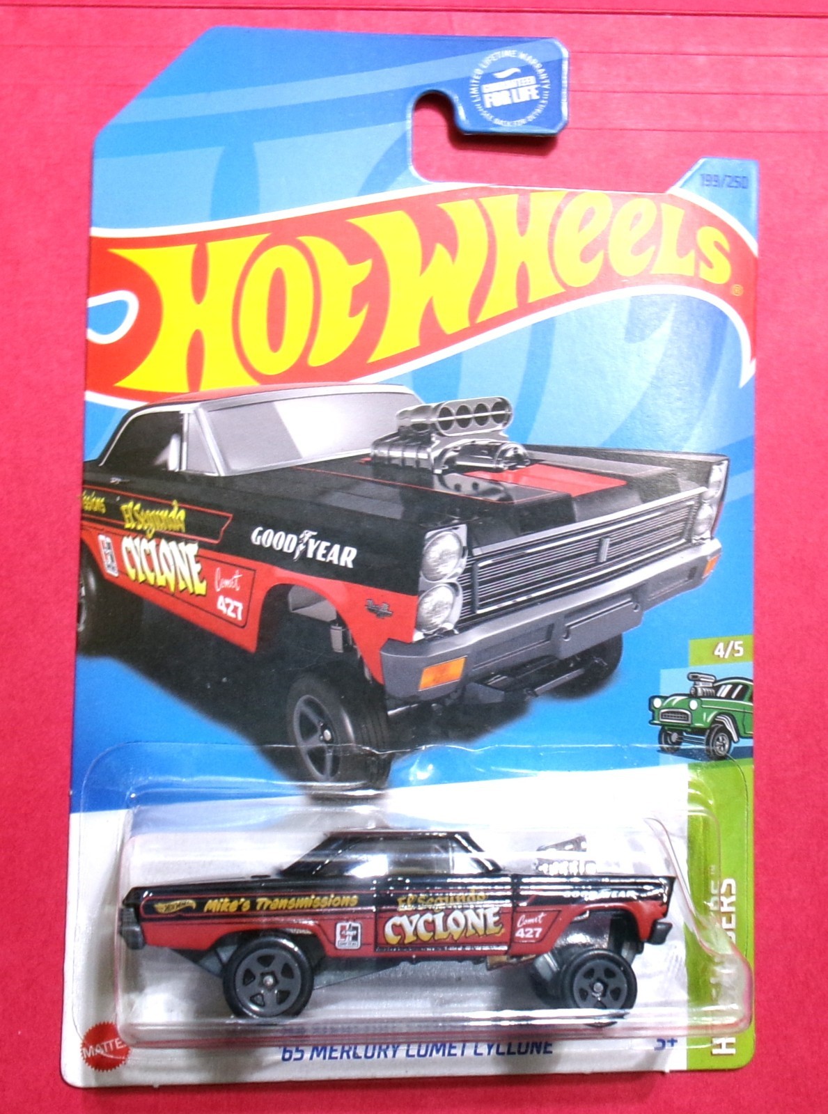 HOT WHEELS LOT OF 6 NHRA DRAG RACING GASSER RACE CARS MINT ON CARDS