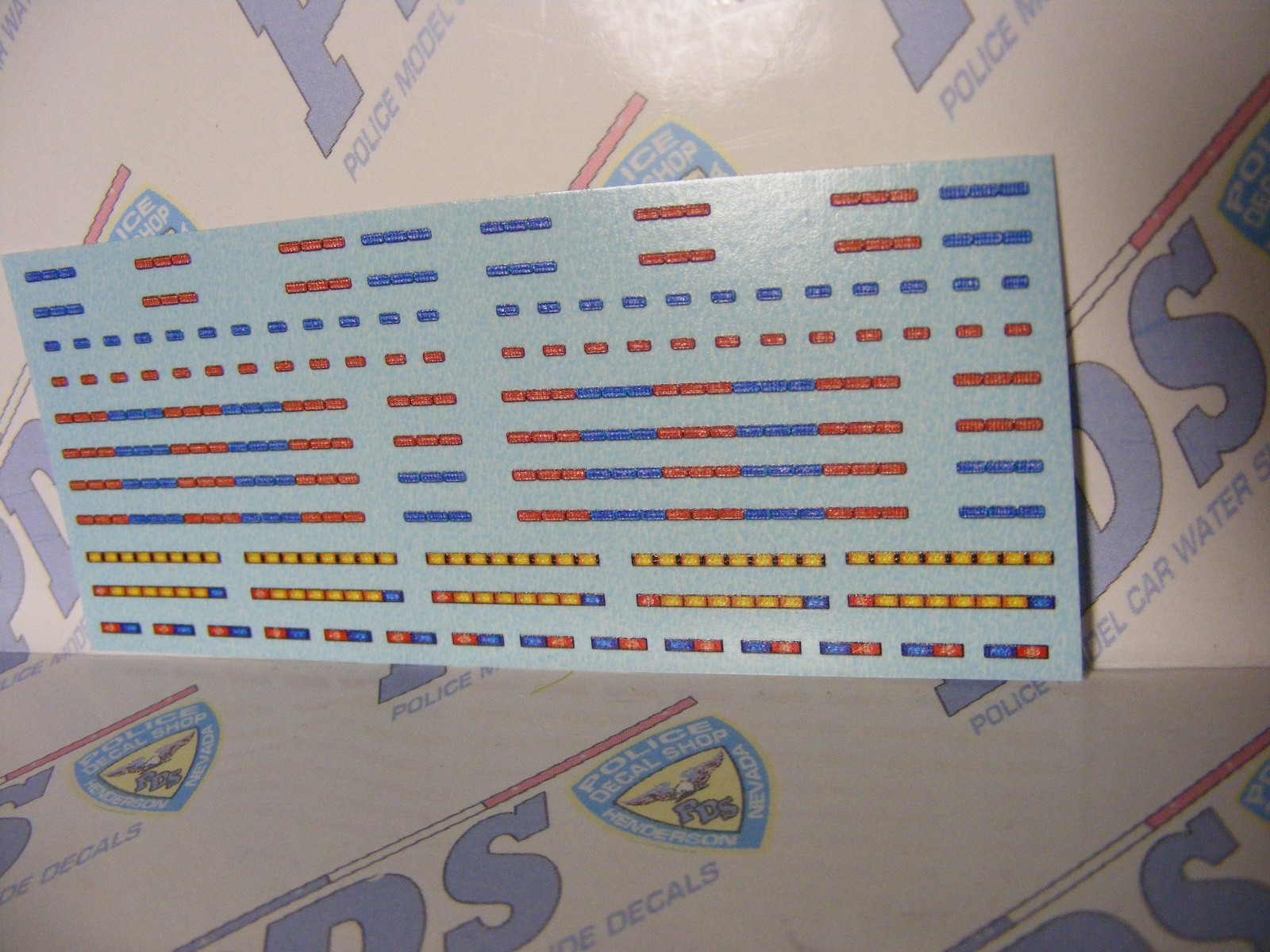 Police Sheriff Highway Patrol Simulated LED Lights 1/64 Water slide Decals