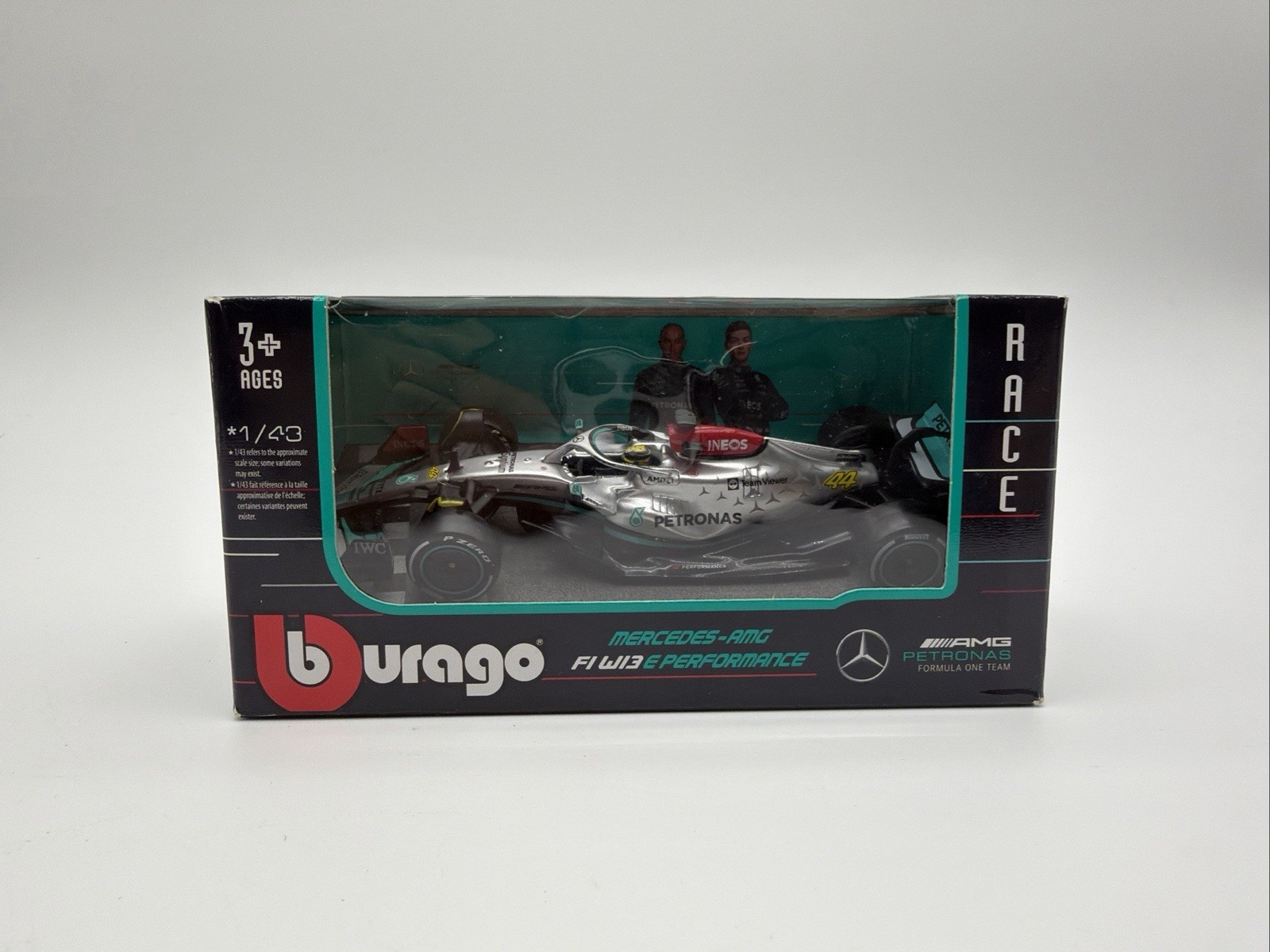 MERCEDES AMG F1 W13 E PERFORMANCE #44 HAMILTON 2022 1/43 MODEL BBURAGO 38066 LH