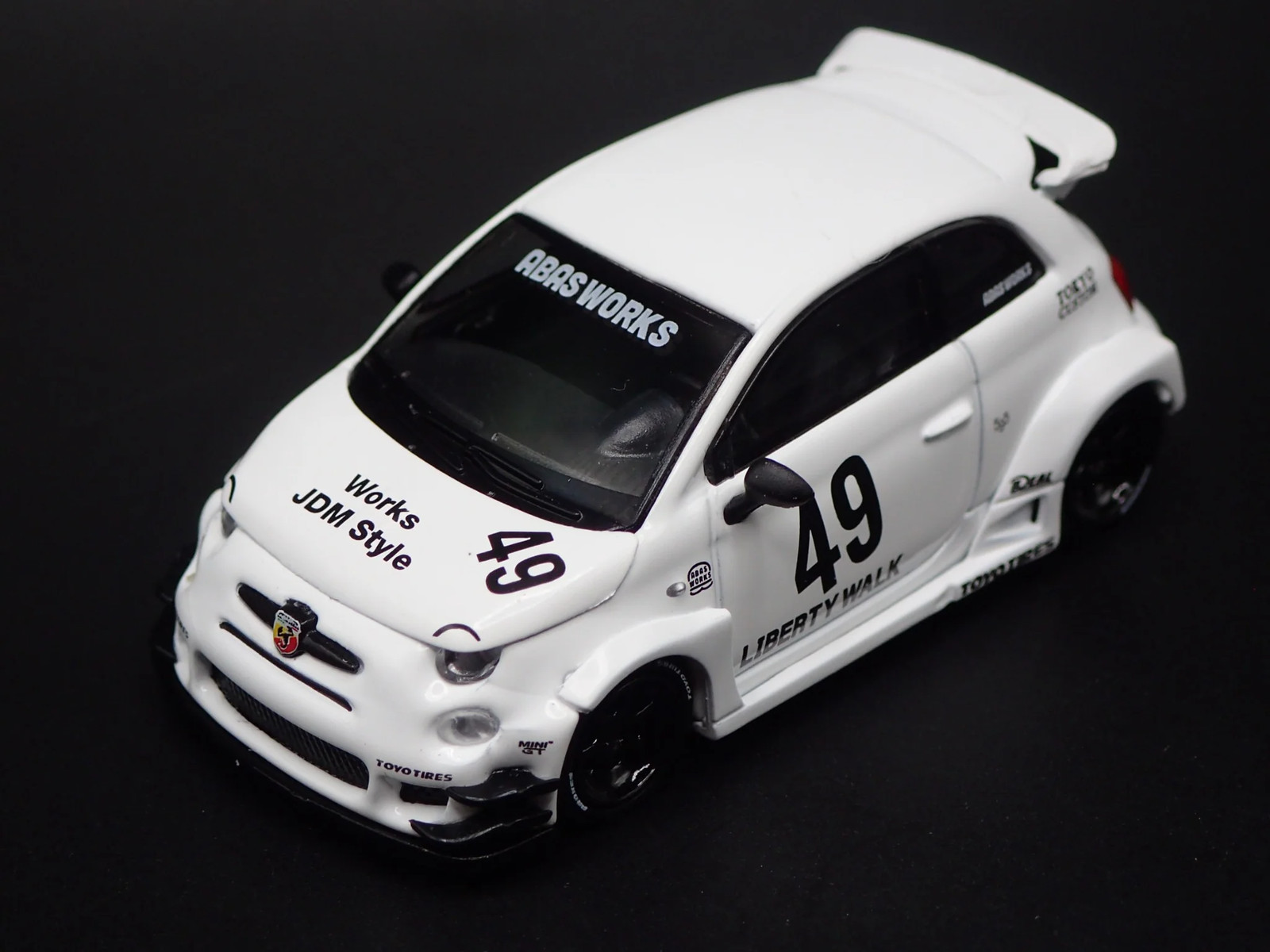 2007-2025 FIAT 500 LB WORKS ABAS WORKS ABARTH 595 1/64 SCALE DIECAST MODEL CAR