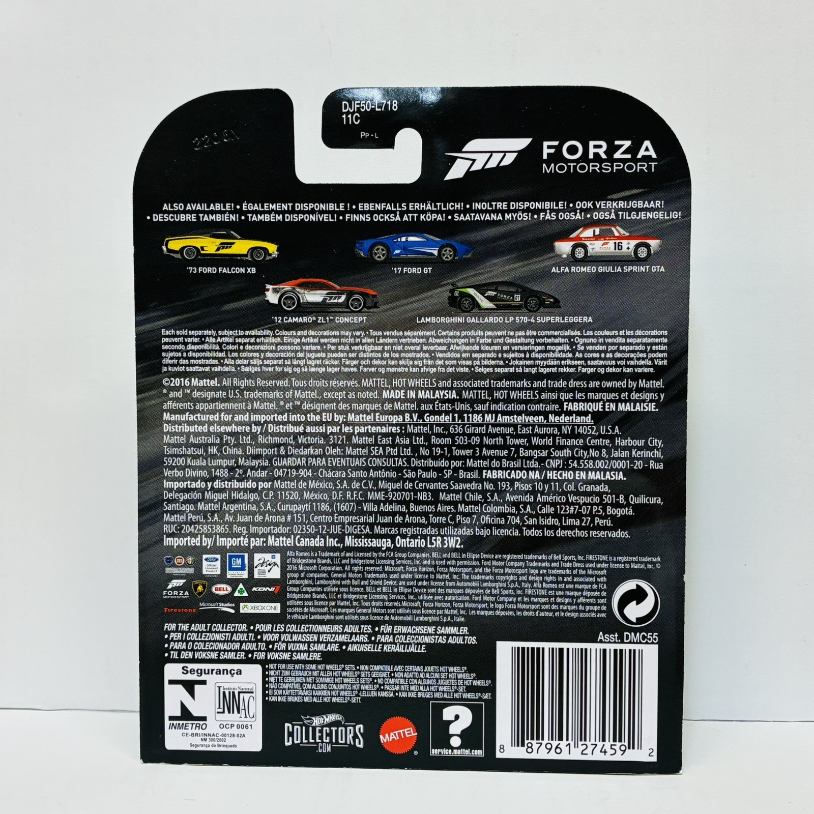 Hot Wheels 2016 Forza Motorsport Complete 5 Car Set