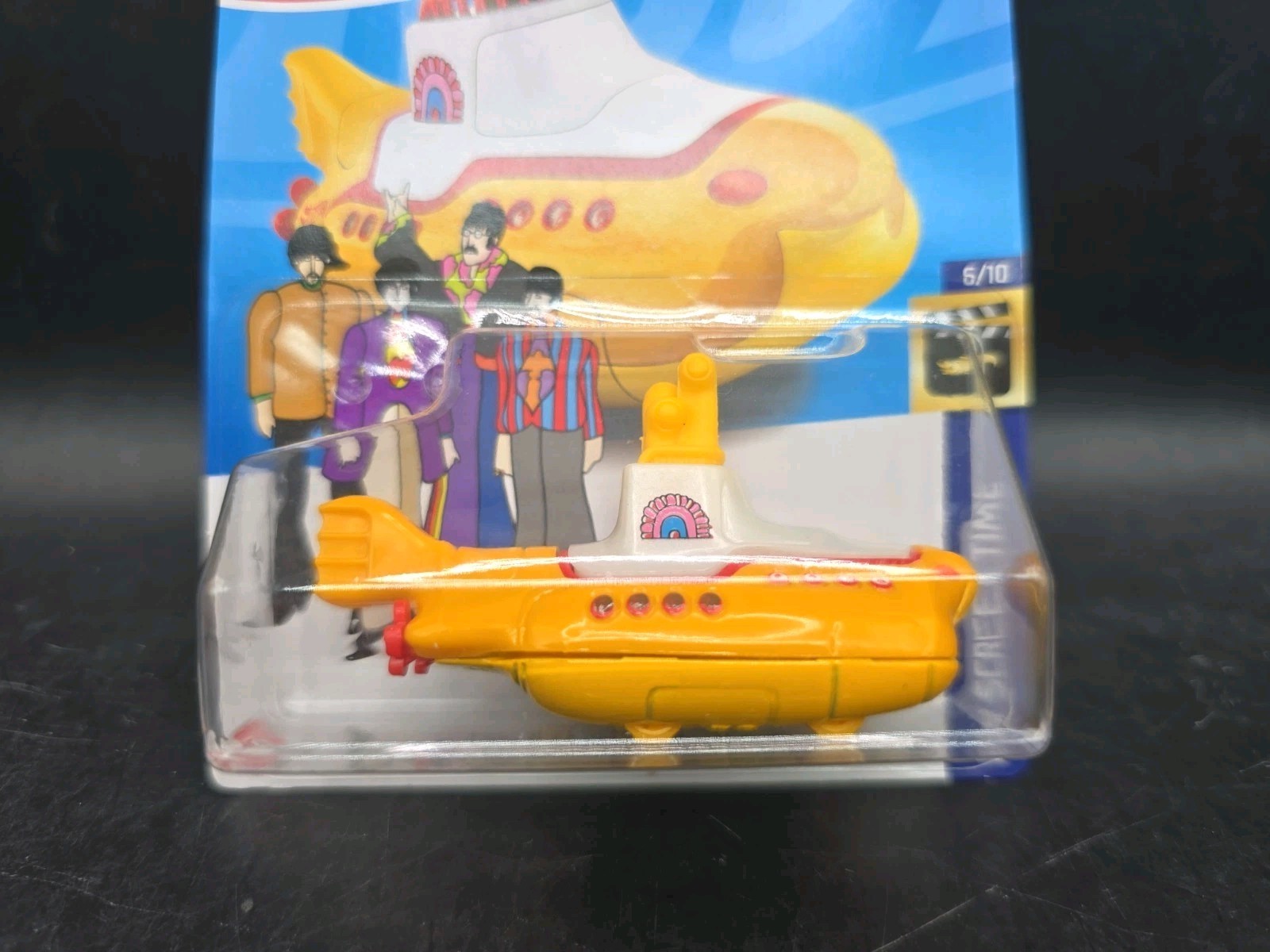 Hot Wheels 2023 The Beatles Yellow Submarine 127/250 HW Screen Time W/ Protector