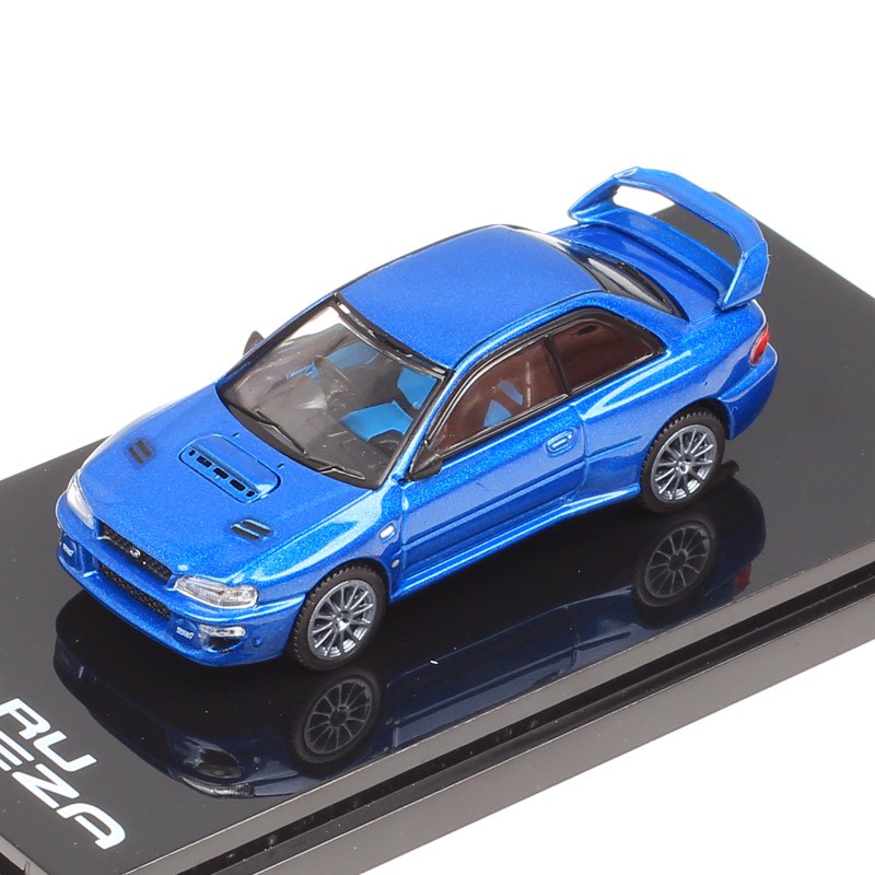 Blue Subaru Impreza 22B STI GC8 1:64 HJ64 Alloy Car Model – European Edition New