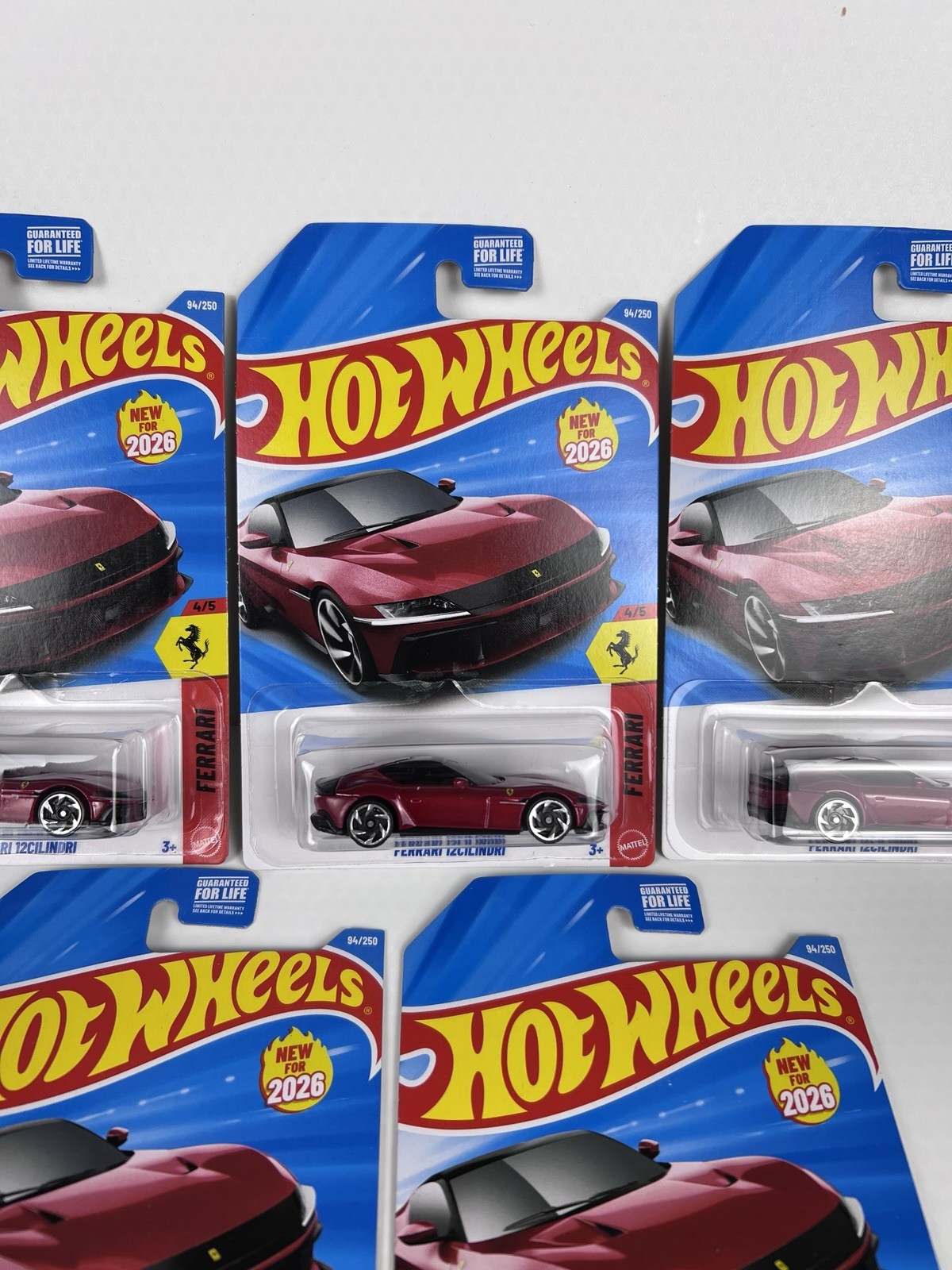 Lot Of 5! 2026 Hot Wheels Ferrari 12Cilindri D Case!New!