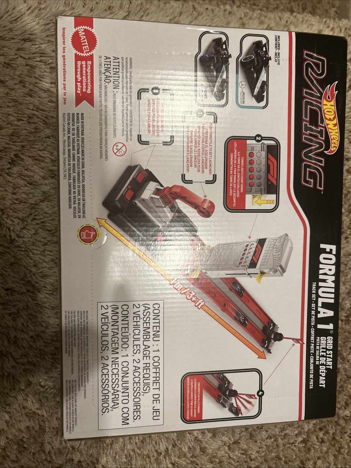 Hot Wheels Racing Formula 1 Grid Start Playset with 2 F1 Cars 2026 New Drag Race