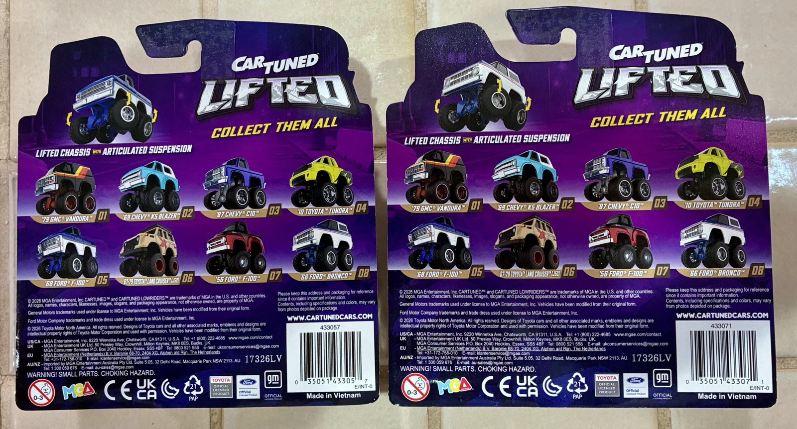 Car Tuned Lifted ’66 Ford Bronco & ’68 Ford F-100 Series 1 Store Exclusive 2 pcs