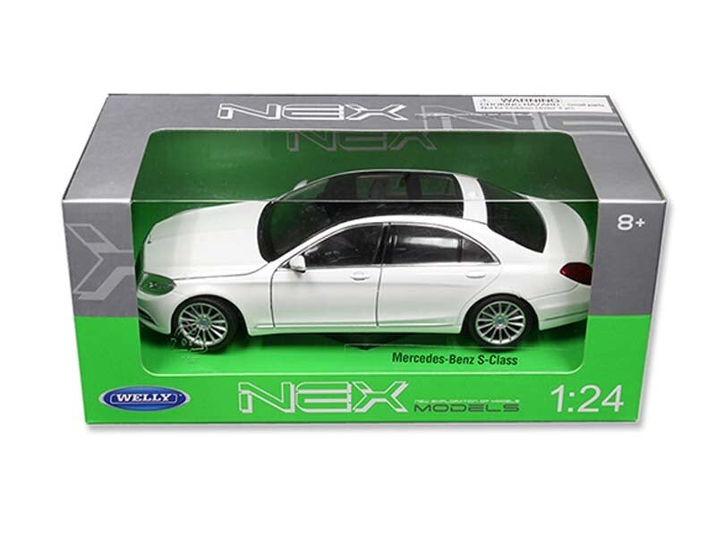 Mercedes Benz S Class White (NEX) Diecast 1:24 Scale Model Car – Welly 24051WH