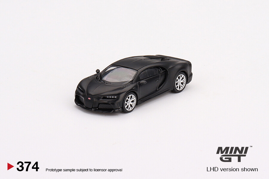 Mini GT 1:64 Bugatti Chiron Super Sport 300+ Matte Black #374