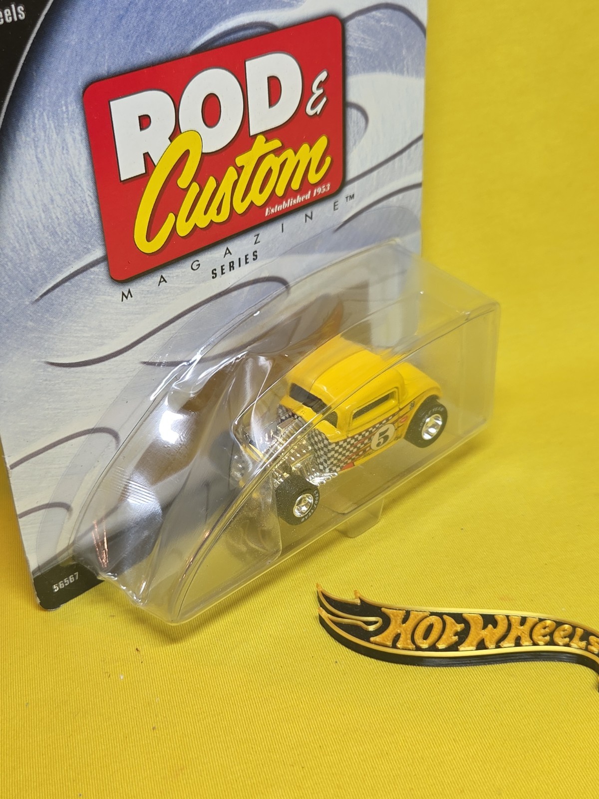 2002 100% Hot Wheels Rod & Custom Series 32 FORD Yellow & Gift 🔥48