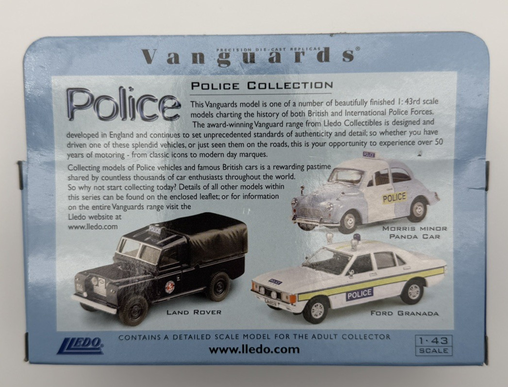 Lledo Vanguards VA08205 Triumph 2500 Met Police Divisional Area Car 1:43 Scale