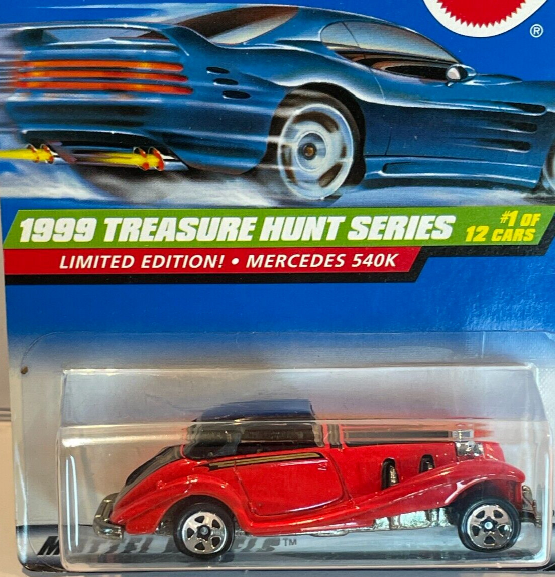 Hot Wheels -1999 Treasure Hunt Series #1 of 12 – Mercedes 540K – 1:64 Die Cast
