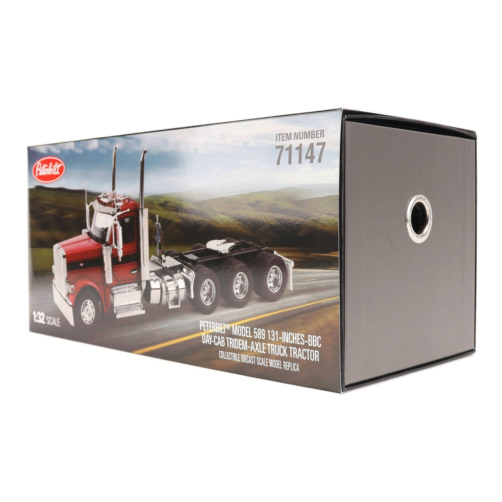 Diecast Masters 1/32 Peterbilt 589 Tridem-Axle Truck Day Cab Legendary Red 71147