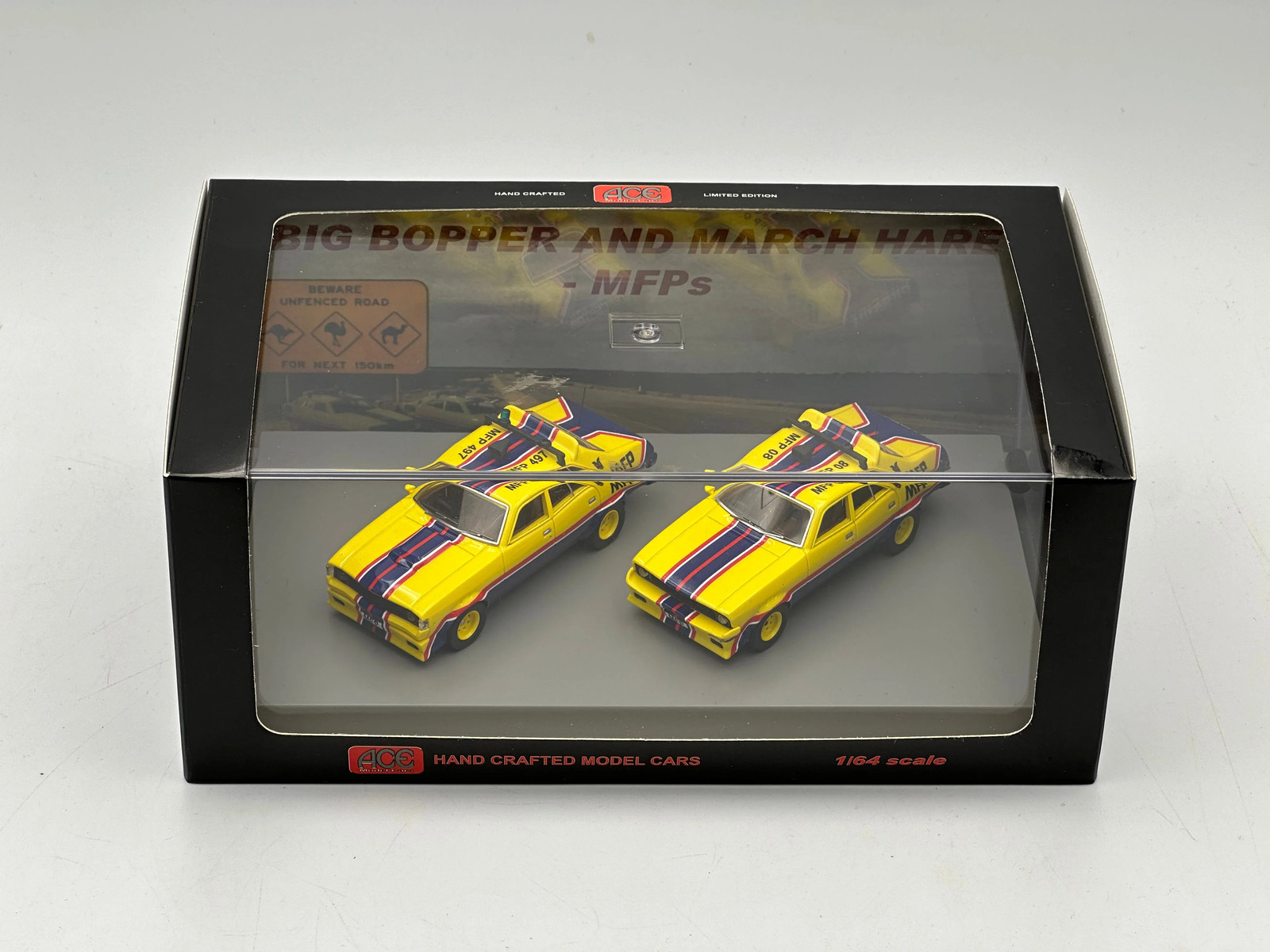 1:64 Mad Max Twin Set — Big Bopper/March Hare — Ford XA/XB Falcon — Ace Model