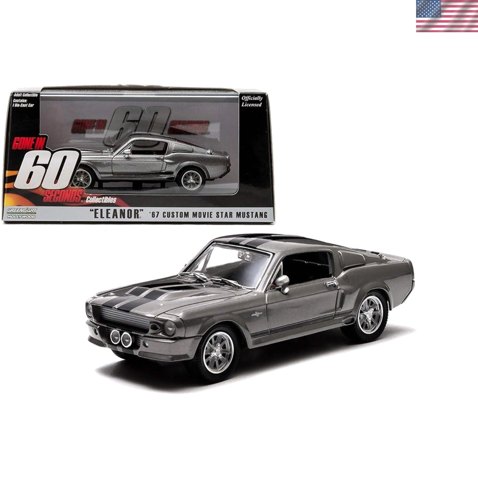 Gone In Sixty Seconds 1967 Ford Mustang Eleanor 1/43 Scale Diecast Collectible