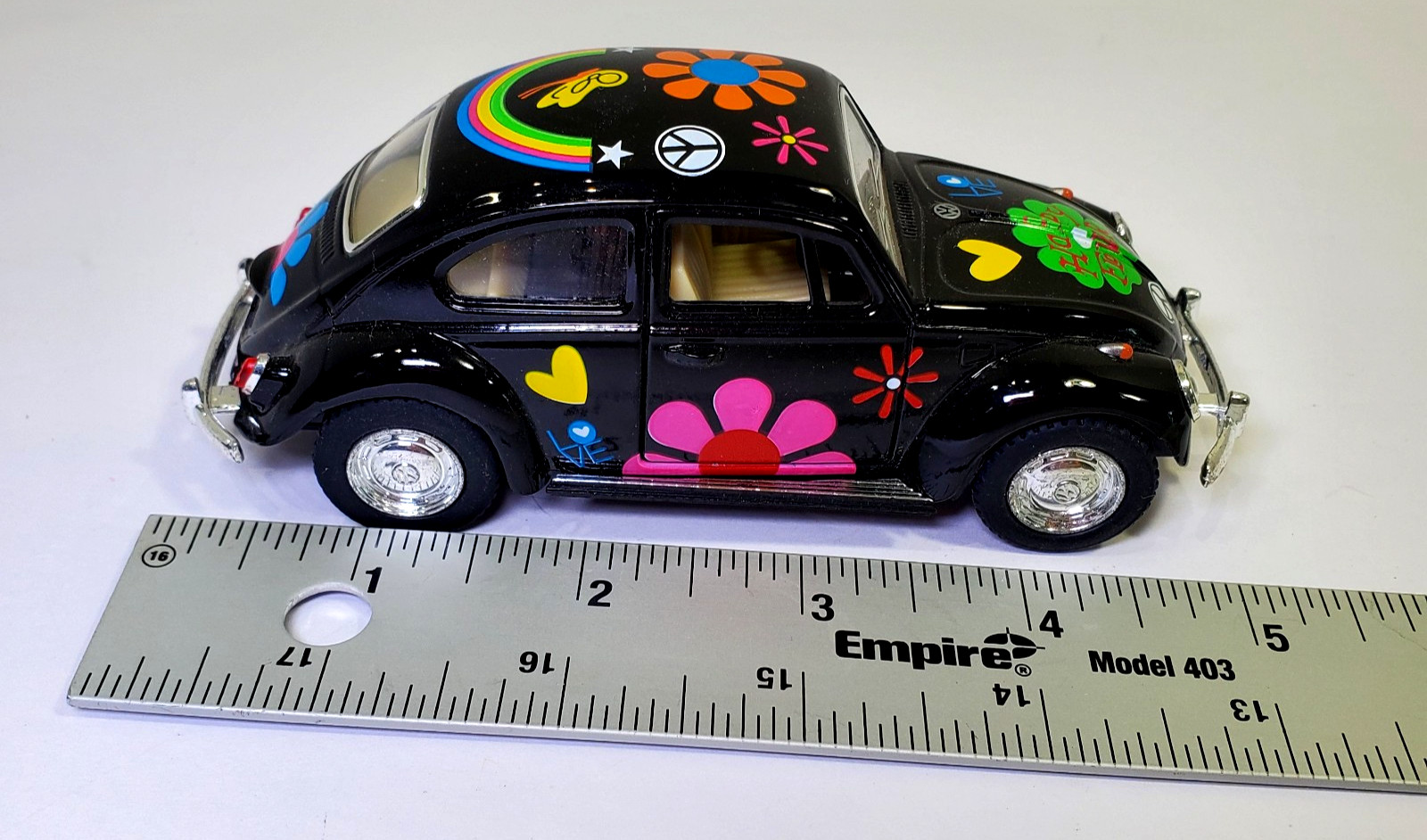 2023 Kintoy Diecast Pull Back Volkswagen Classical VW Beetle Car Black 1967
