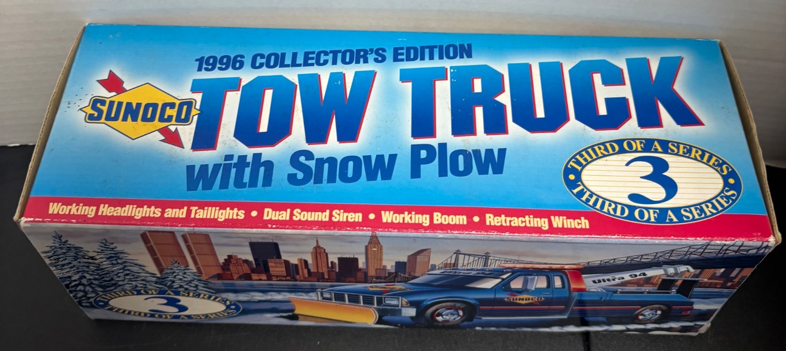 🔥🔥SUNOCO 1996 COLLECTOR’S EDITION TOW TRUCK WITH SNOW PLOW – TESTED WORKS🔥🔥