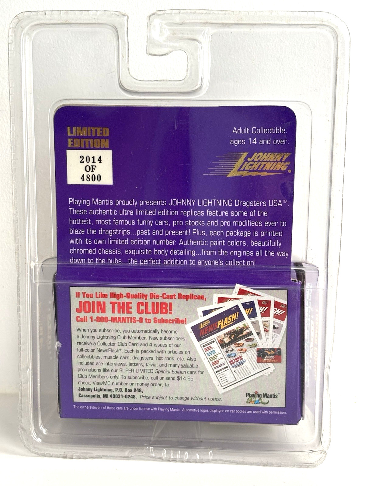 JOHNNY LIGHTNING DRAGSTERS ~ 1/64 SCALE ~ LAPD RACING TEAM ~ New/Sealed