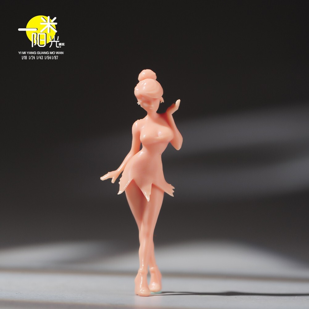 Resin 1/18 1/24 1/43 1/64 1/87 Princess Girl Doll Unpaint Mini Figure Model Toys