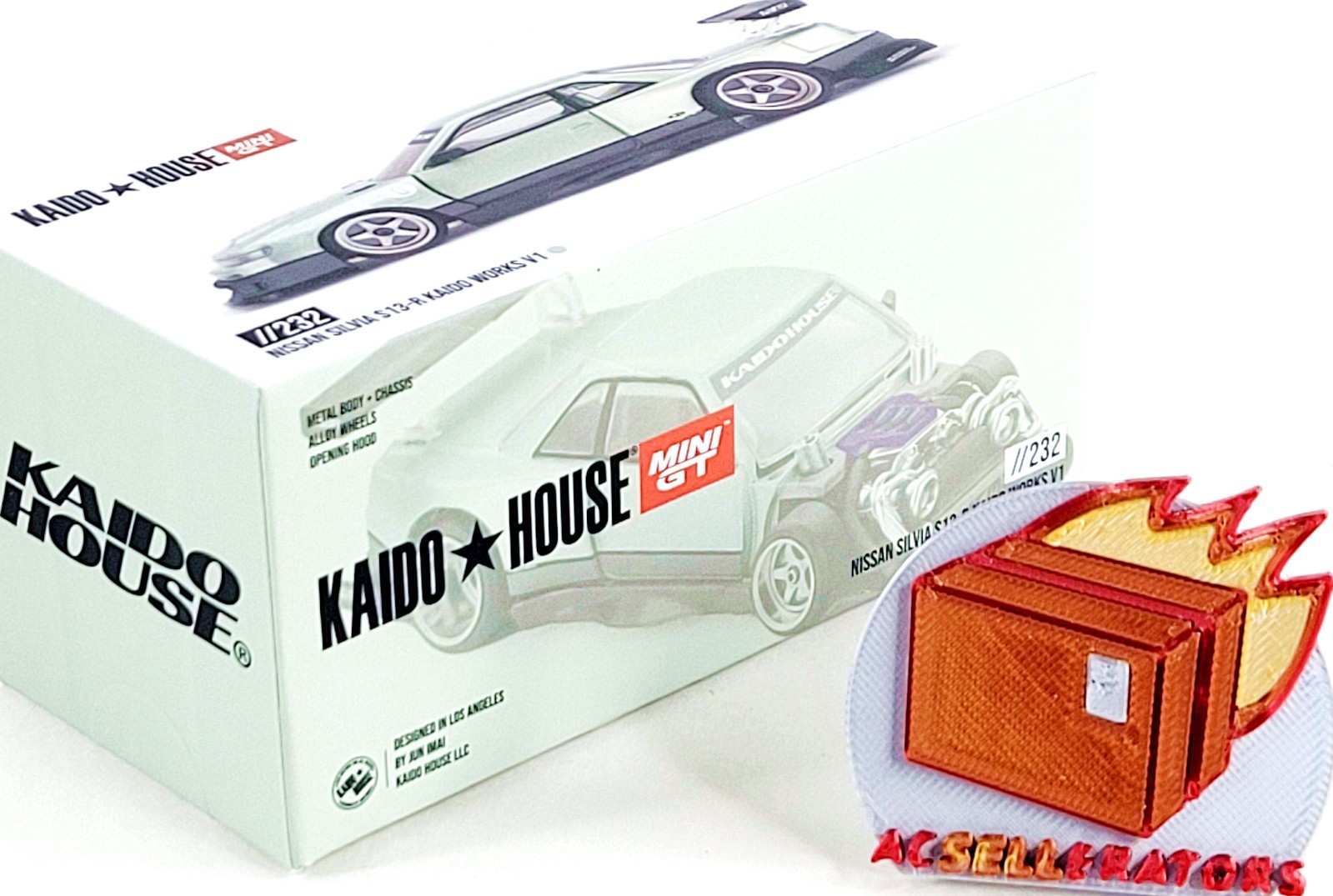 Kaido House x Mini GT Nissan Silvia S13-R Kaido Works V1 KHMG232 🟩 1/64