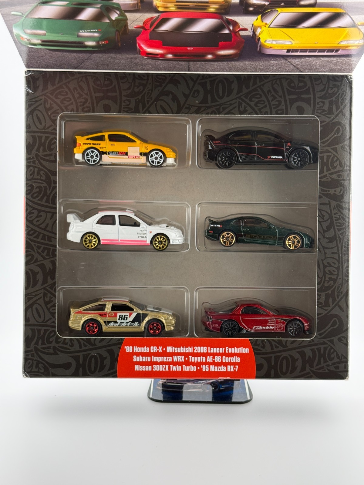 Hot Wheels 2022 JDM 6 Pack Honda Nissan Toyota Mazda Misubishi Subaru