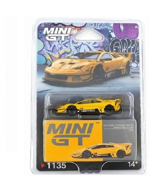 Mini GT 1:64 LB-Silhouette WORKS LAMBORGHI MURCIELAGO GT Evo Yellow Model1135-4J